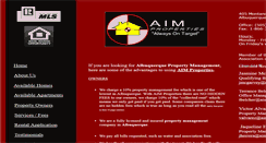 Desktop Screenshot of aimpropertiesnm.com